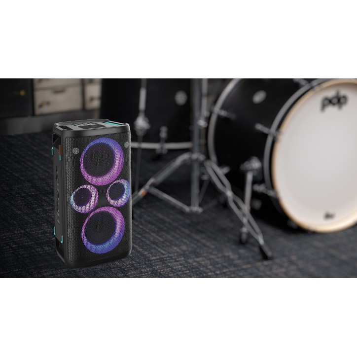 Enceinte de soirée - HISENSE - HP100E Party Thunder - Bluetooth - Jeux de lumiere LED - Karaoké - Étanche IPX4 Enceinte de soirée - HISENSE - HP100E Party Thunder - Bluetooth - Jeux de lumiere LED - Karaoké - Étanche IPX4