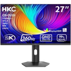 Ecran PC Gamer - HKC - 27 - QHD - 360Hz - Dalle OLED - 0.03ms - GS27QE