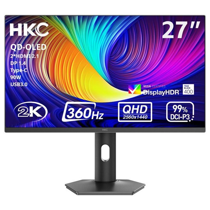 Ecran PC Gamer - HKC - 27 - QHD - 360Hz - Dalle OLED - 0.03ms - GS27QES