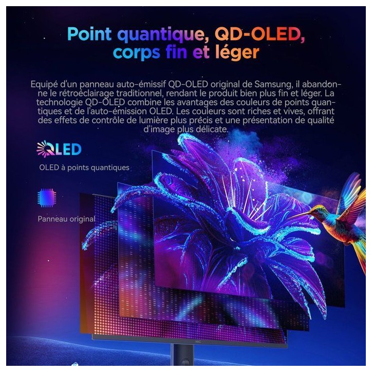 Ecran PC Gamer - HKC - 27 - QHD - 360Hz - Dalle OLED - 0.03ms - GS27QES