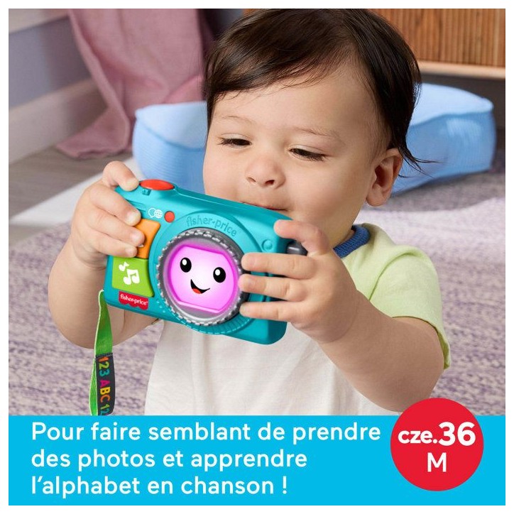 Caméra Lumineuse Rires et Éveil - Jouet musical - Fisher-Price - Multilingue - Plus de 20 chansons - Des 6 mois Caméra Lumineuse Rires et Éveil - Jouet musical - Fisher-Price - Multilingue - Plus de 20 chansons - Des 6 mois