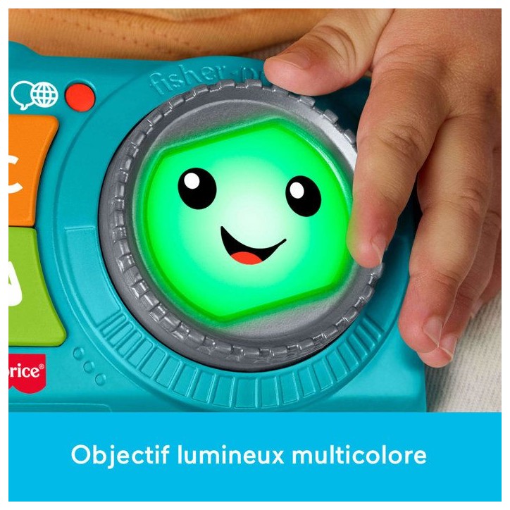 Caméra Lumineuse Rires et Éveil - Jouet musical - Fisher-Price - Multilingue - Plus de 20 chansons - Des 6 mois Caméra Lumineuse Rires et Éveil - Jouet musical - Fisher-Price - Multilingue - Plus de 20 chansons - Des 6 mois