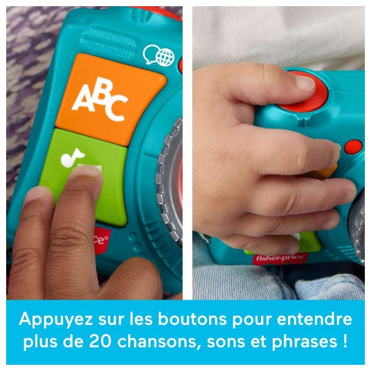 Caméra Lumineuse Rires et Éveil - Jouet musical - Fisher-Price - Multilingue - Plus de 20 chansons - Des 6 mois Caméra Lumineuse Rires et Éveil - Jouet musical - Fisher-Price - Multilingue - Plus de 20 chansons - Des 6 mois