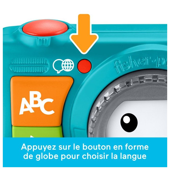 Caméra Lumineuse Rires et Éveil - Jouet musical - Fisher-Price - Multilingue - Plus de 20 chansons - Des 6 mois Caméra Lumineuse Rires et Éveil - Jouet musical - Fisher-Price - Multilingue - Plus de 20 chansons - Des 6 mois
