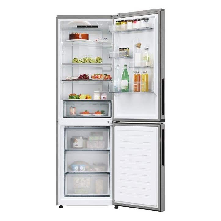 Réfrigérateur combiné - HOOVER HONCQ2T618EX - 355 L - Total No Frost - 38 dB - Inox