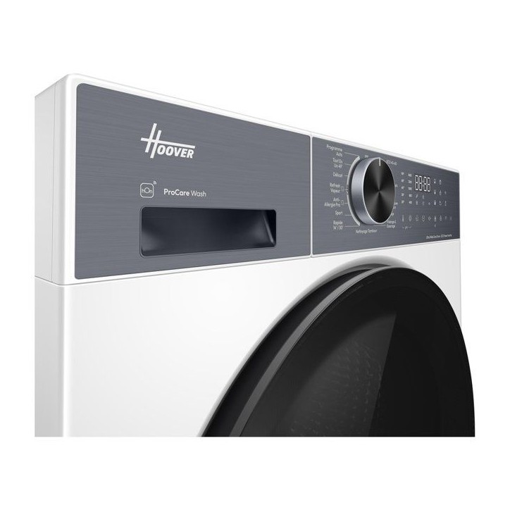 Lave-linge hublot HOOVER HLP 610BL10UH-47 - 10 kg - Induction - 1600 trs/min - Classe A-35% - Connecté - Vapeur - Blanc