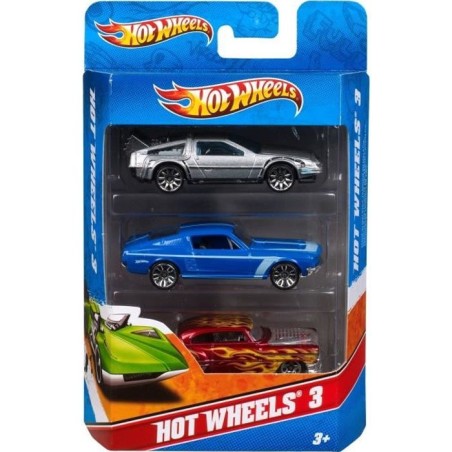 Hot Wheels - Coffret de 3 Véhicules - Petites Voitures - 3 ans et + -
