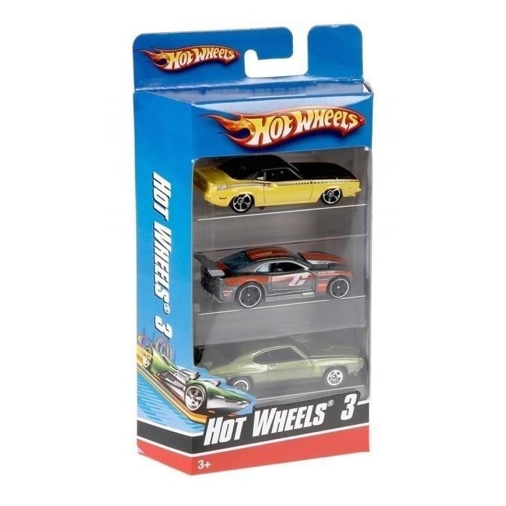 Hot Wheels - Coffret de 3 Véhicules - Petites Voitures - 3 ans et + - Hot Wheels - K5904 Hot Wheels - Coffret de 3 Véhicules - Petites Voitures - 3 ans et + - Hot Wheels - K5904