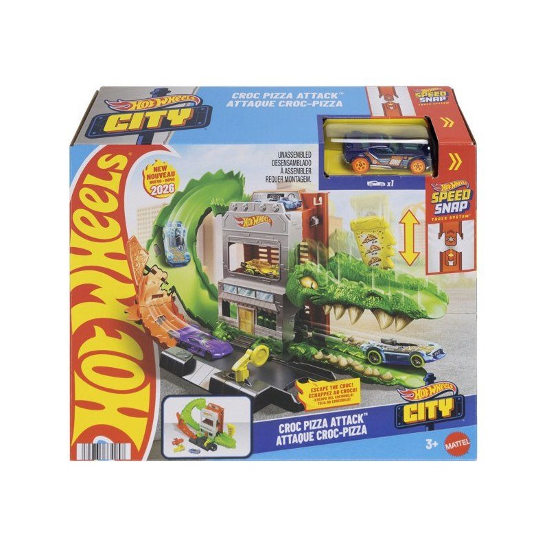 Coffret de piste - HOT WHEELS - Attaque du Crocodile - Véhicule 1/64