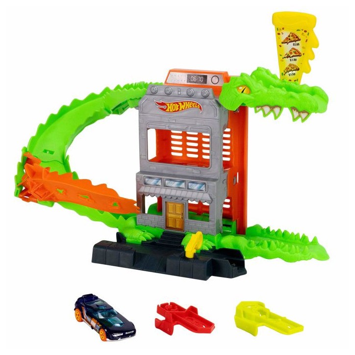 Coffret de piste - HOT WHEELS - Attaque du Crocodile - Véhicule 1/64 inclus - Compatible Speed Snap - Des 3 ans Coffret de piste - HOT WHEELS - Attaque du Crocodile - Véhicule 1/64 inclus - Compatible Speed Snap - Des 3 ans