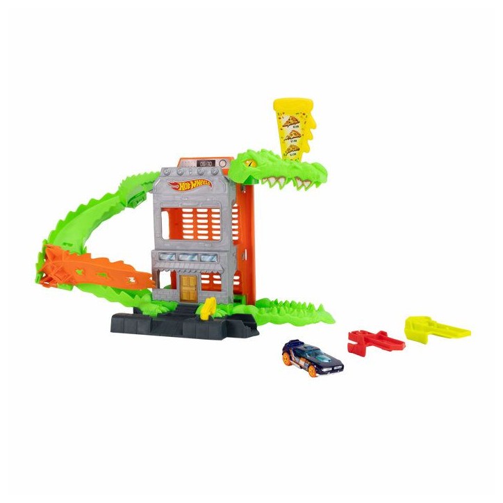 Coffret de piste - HOT WHEELS - Attaque du Crocodile - Véhicule 1/64 inclus - Compatible Speed Snap - Des 3 ans Coffret de piste - HOT WHEELS - Attaque du Crocodile - Véhicule 1/64 inclus - Compatible Speed Snap - Des 3 ans