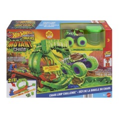 Coffret de jeu - HOT WHEELS Monster Trucks - Défi Looping Chaos - Wreckin' Wolf 1/64 - Slime inclus - Des 4 ans