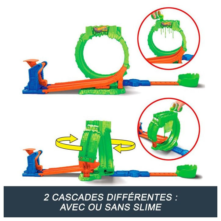 Coffret de jeu - HOT WHEELS Monster Trucks - Défi Looping Chaos - Wreckin' Wolf 1/64 - Slime inclus - Des 4 ans Coffret de jeu - HOT WHEELS Monster Trucks - Défi Looping Chaos - Wreckin' Wolf 1/64 - Slime inclus - Des 4 ans