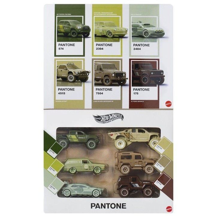 Coffret véhicules - HOT WHEELS - Pantone JNK94 - 6 véhicules - Collaboration - Collection