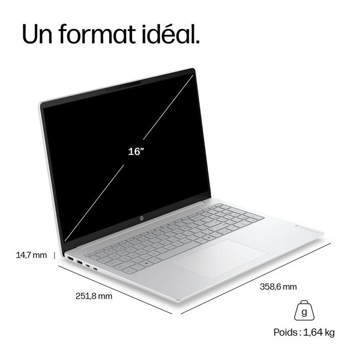 PC Portable HP OmniBook 3 16-bu0022nfx - Windows 11 - 16 2K IPS - Core 5 120U - RAM 8Go - Stockage 512Go SSD - AZERTY PC Portable HP OmniBook 3 16-bu0022nfx - Windows 11 - 16 2K IPS - Core 5 120U - RAM 8Go - Stockage 512Go SSD - AZERTY