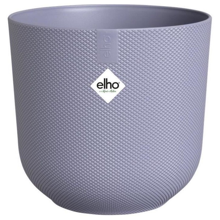 ELHO Lot de 3 pots de fleur rond Jazz - Ø14xH13,1, Ø16xH15,3, Ø19xH17,6 cm - 7 L - Lila et Blanc