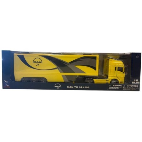 Camion miniature de collection - NEWRAY - MAN TG18.410A avec remorque container - 1/32