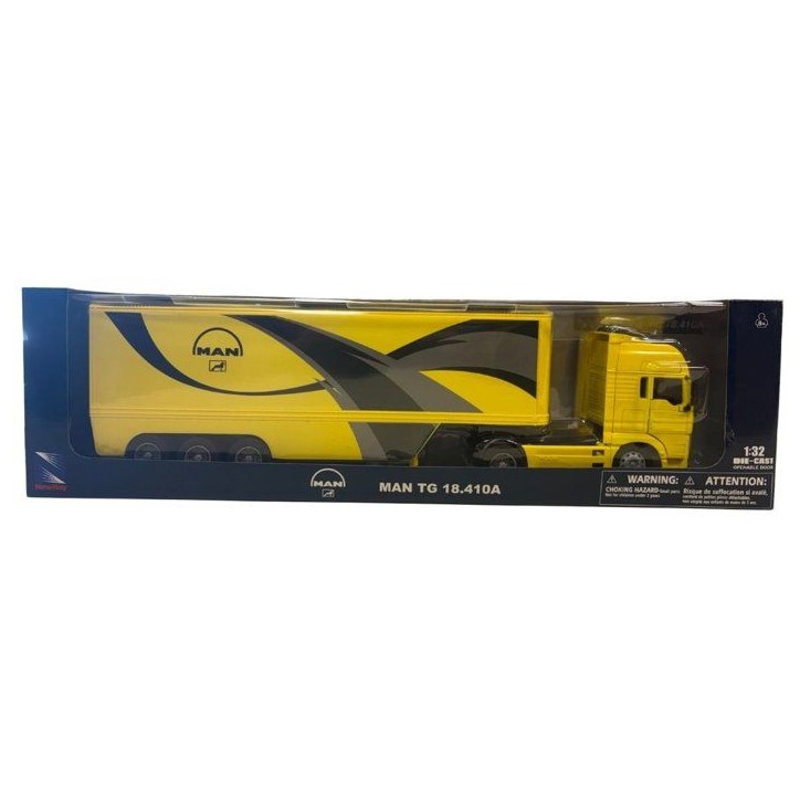Camion miniature de collection - NEWRAY - MAN TG18.410A avec remorque container - 1/32 Camion miniature de collection - NEWRAY - MAN TG18.410A avec remorque container - 1/32