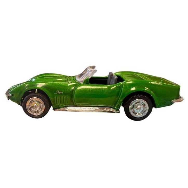 Voiture miniature de collection - NEWRAY - Chevrolet Corvette 1969 - Verte - 1/43 Voiture miniature de collection - NEWRAY - Chevrolet Corvette 1969 - Verte - 1/43
