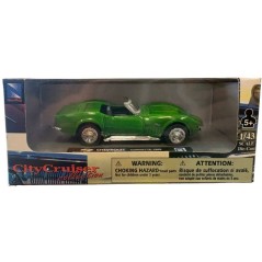 Voiture miniature de collection - NEWRAY - Chevrolet Corvette 1969 - Verte - 1/43