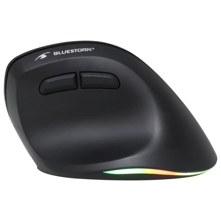 Souris Ergonomique Sans Fil - BLUESTORK - ERGO LUMI - PC/MAC - Noir Souris Ergonomique Sans Fil - BLUESTORK - ERGO LUMI - PC/MAC - Noir