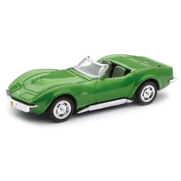 Voiture miniature de collection - NEWRAY - Chevrolet Corvette 1969 - Verte - 1/43 Voiture miniature de collection - NEWRAY - Chevrolet Corvette 1969 - Verte - 1/43