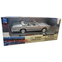 Voiture miniature de collection - NEWRAY - Pontiac GTO 1966 - Gris - 1/43
