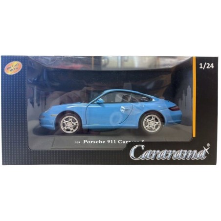 Voiture miniature de collection - CARARAMA - Porsche 911 Carrera S Coupé - Bleu - 1/24