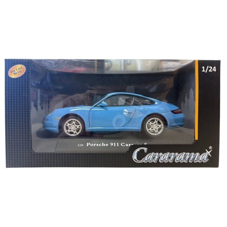 Voiture miniature de collection - CARARAMA - Porsche 911 Carrera S Coupé - Bleu - 1/24 Voiture miniature de collection - CARARAMA - Porsche 911 Carrera S Coupé - Bleu - 1/24