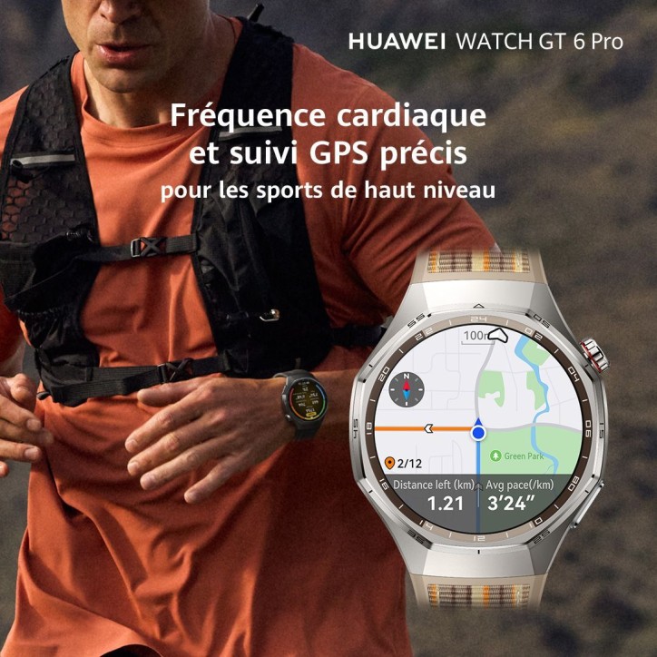 Montre connectée - HUAWEI - Watch GT6 PRO - 46 mm - Noir Montre connectée - HUAWEI - Watch GT6 PRO - 46 mm - Noir