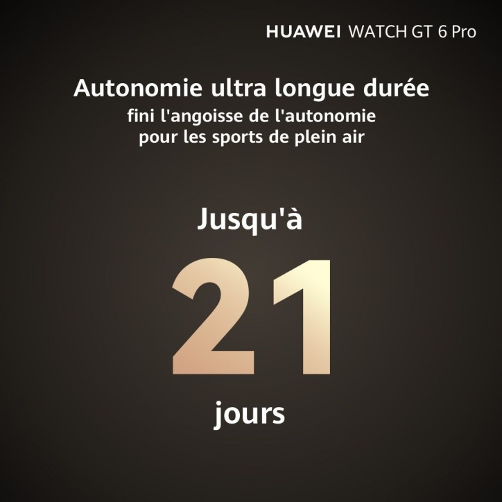 Montre connectée - HUAWEI - Watch GT6 PRO - 46 mm - Noir Montre connectée - HUAWEI - Watch GT6 PRO - 46 mm - Noir
