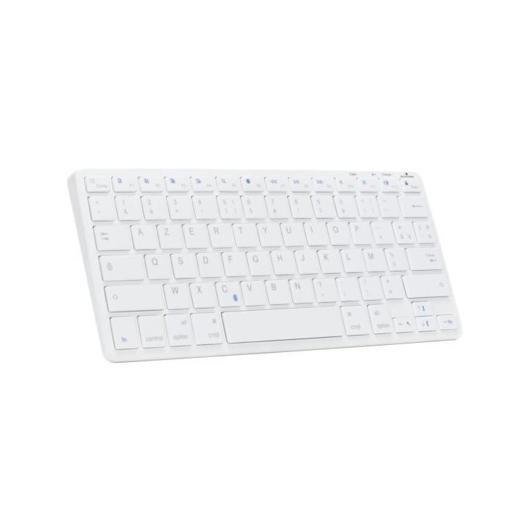 Clavier Sans Fil - BLUESTORK - MINI MAC R - Compact - Rechargeable - Blanc Clavier Sans Fil - BLUESTORK - MINI MAC R - Compact - Rechargeable - Blanc