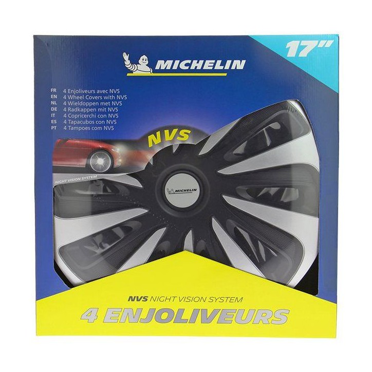 MICHELIN Enjoliveur 17 NVS 3D par 4 en boîte Noir