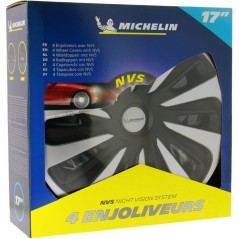 MICHELIN Enjoliveur 17 NVS 3D par 4 en boîte Noir