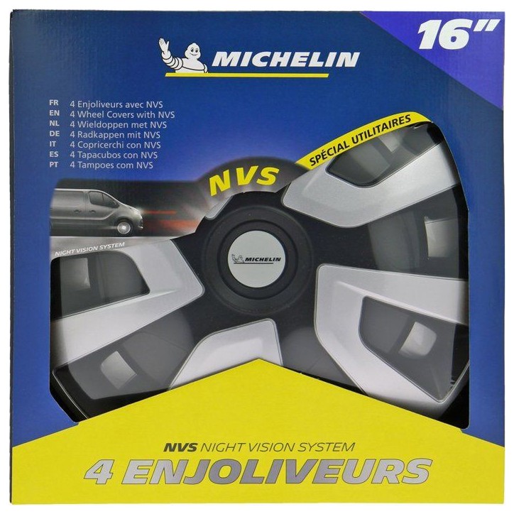 MICHELIN Lot de 4 enjoliveurs - 16 - NVS spécial utilitaires MICHELIN Lot de 4 enjoliveurs - 16 - NVS spécial utilitaires