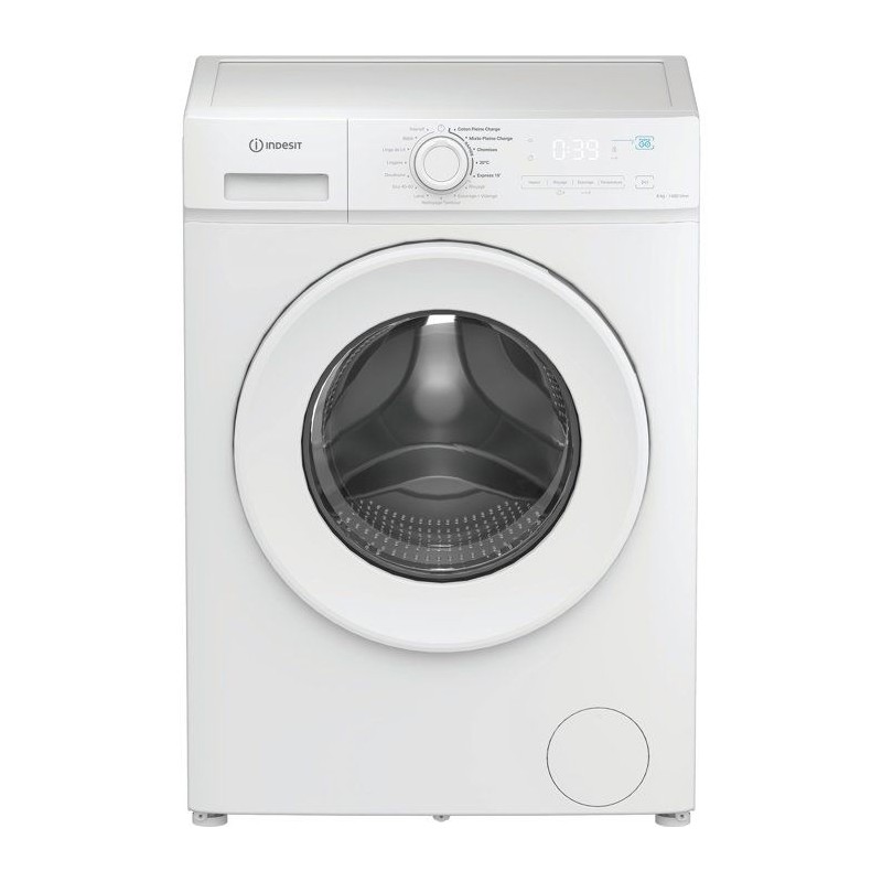 Lave-linge hublot pose libre INDESIT - 8 kg - Induction - L60cm - 1200