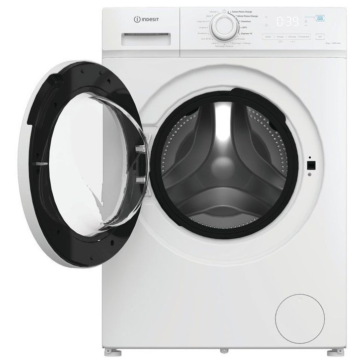 Lave-linge hublot pose libre INDESIT - 8 kg - Induction - L60cm - 1200 trs/min - blanc