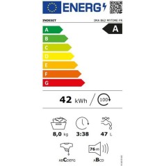 Lave-linge hublot pose libre INDESIT - 8 kg - Induction - L60cm - 1200