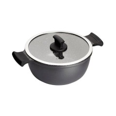 Cocotte - INOXIBAR - Absolut Black 28 cm - aluminium fondu - effet pie