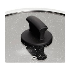 Cocotte - INOXIBAR - Absolut Black 28 cm - aluminium fondu - effet pie