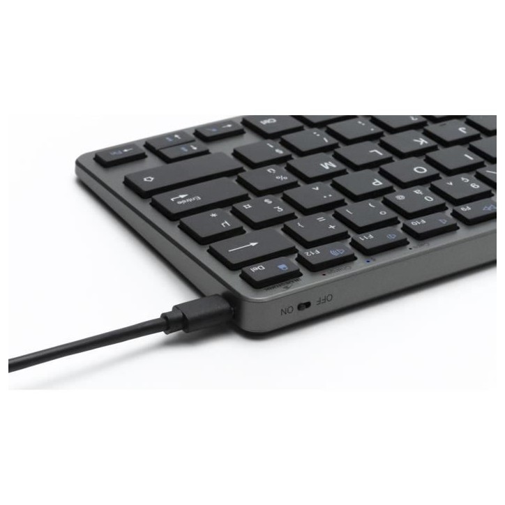 Clavier Sans Fil - BLUESTORK - MINI R - Compact - Rechargeable - Gris/Noir Clavier Sans Fil - BLUESTORK - MINI R - Compact - Rechargeable - Gris/Noir