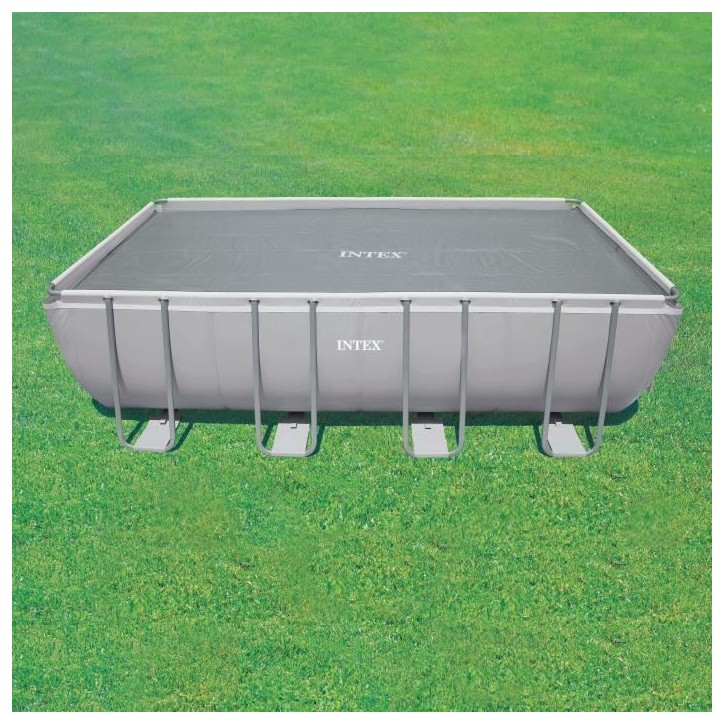 Bâche a bulles renforcée pour piscine - Rectangulaire - 5,49 x 2,74 m - Gris Bâche a bulles renforcée pour piscine - Rectangulaire - 5,49 x 2,74 m - Gris