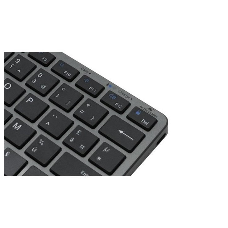 Clavier Sans Fil - BLUESTORK - MINI R - Compact - Rechargeable - Gris/Noir Clavier Sans Fil - BLUESTORK - MINI R - Compact - Rechargeable - Gris/Noir