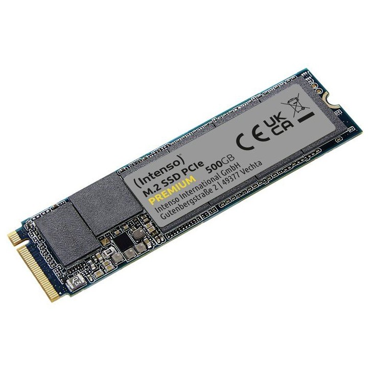 INTENSO - Premium - SSD Interne - 500 Go - NVMe M.2 PCIe Gen 3x4 - Vitesse de lecture jusqu'a 2 100 Mo/s INTENSO - Premium - SSD Interne - 500 Go - NVMe M.2 PCIe Gen 3x4 - Vitesse de lecture jusqu'a 2 100 Mo/s