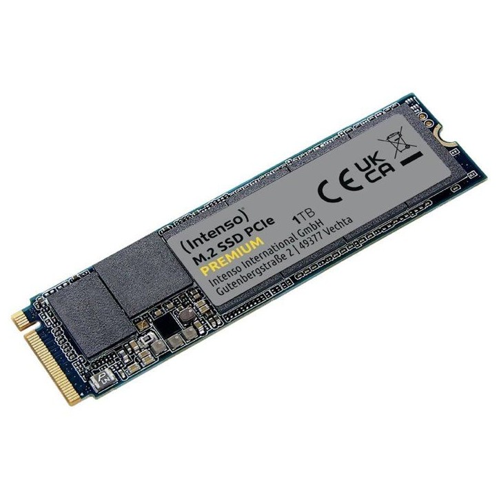 INTENSO - Premium - SSD Interne - 1 To - NVMe M.2 PCIe Gen 3x4 - Vitesse de lecture jusqu'a 2 100 Mo/s INTENSO - Premium - SSD Interne - 1 To - NVMe M.2 PCIe Gen 3x4 - Vitesse de lecture jusqu'a 2 100 Mo/s