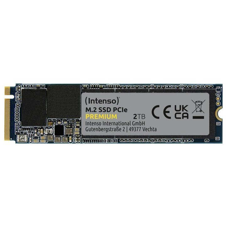 INTENSO - Premium - SSD Interne - 2 To - NVMe M.2 PCIe Gen 3x4 - Vitesse de lecture jusqu'a 2 100 Mo/s INTENSO - Premium - SSD Interne - 2 To - NVMe M.2 PCIe Gen 3x4 - Vitesse de lecture jusqu'a 2 100 Mo/s
