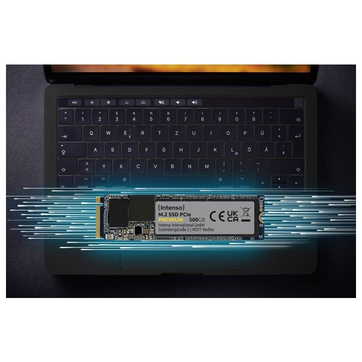 INTENSO - Premium - SSD Interne - 2 To - NVMe M.2 PCIe Gen 3x4 - Vitesse de lecture jusqu'a 2 100 Mo/s INTENSO - Premium - SSD Interne - 2 To - NVMe M.2 PCIe Gen 3x4 - Vitesse de lecture jusqu'a 2 100 Mo/s