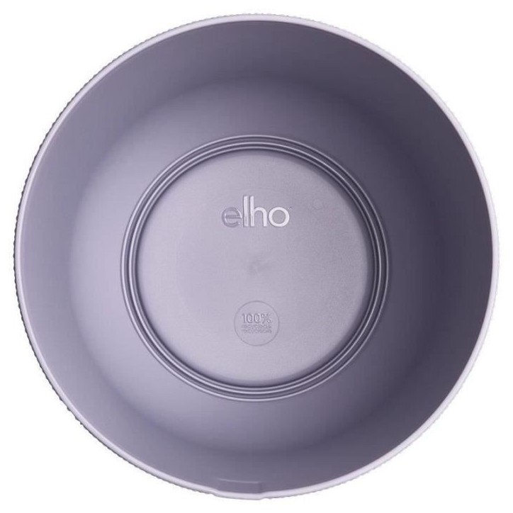 ELHO Lot de 3 pots de fleur rond Jazz - Ø14xH13,1, Ø16xH15,3, Ø19xH17,6 cm - 7 L - Lila et Blanc