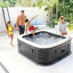 Spa gonflable INTEX - Ardoise - 175 x 175 x 71 cm - 4 places - Carré