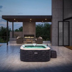 Spa gonflable INTEX - Ardoise - 175 x 175 x 71 cm - 4 places - Carré